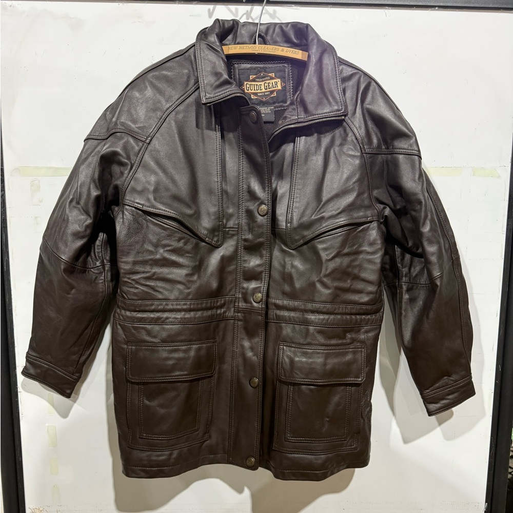 Guide Gear | Brown Genuine Leather Field Jacket | Barn Coat M